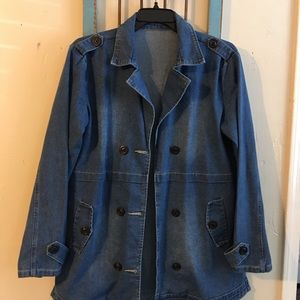 Denim Peacoat style jacket